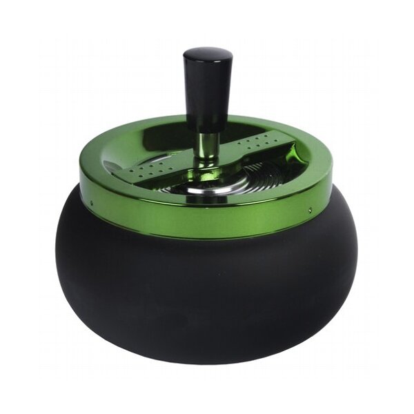 Schleuderascher schwarz/grün 13cm