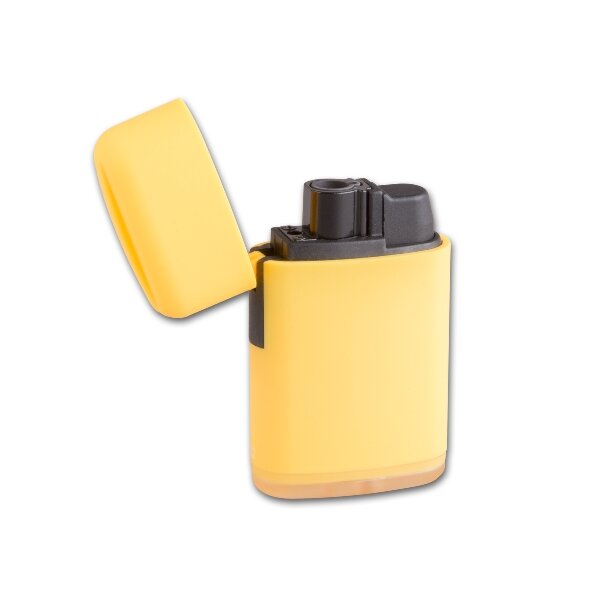 Feuerzeug Jet PROF Rubber Trendy Gelb