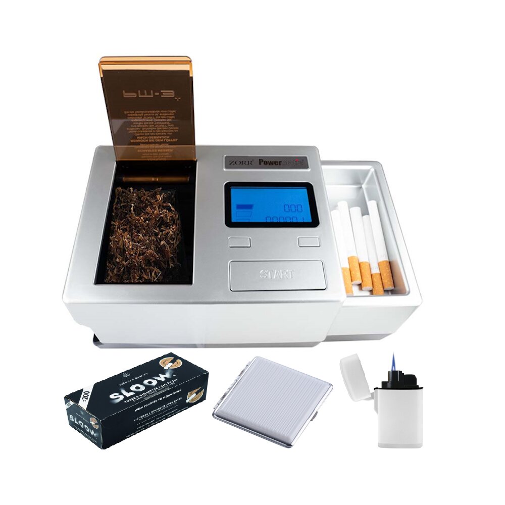 Powermatic III plus Elektrische Stopfmaschine Silber Starter Set