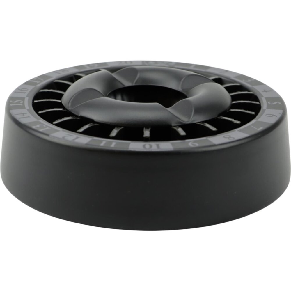 Ascher mit Stern-Einsatz Casino schwarz 14cm