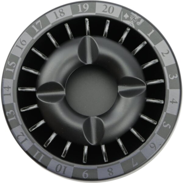 Ascher mit Stern-Einsatz Casino schwarz 14cm