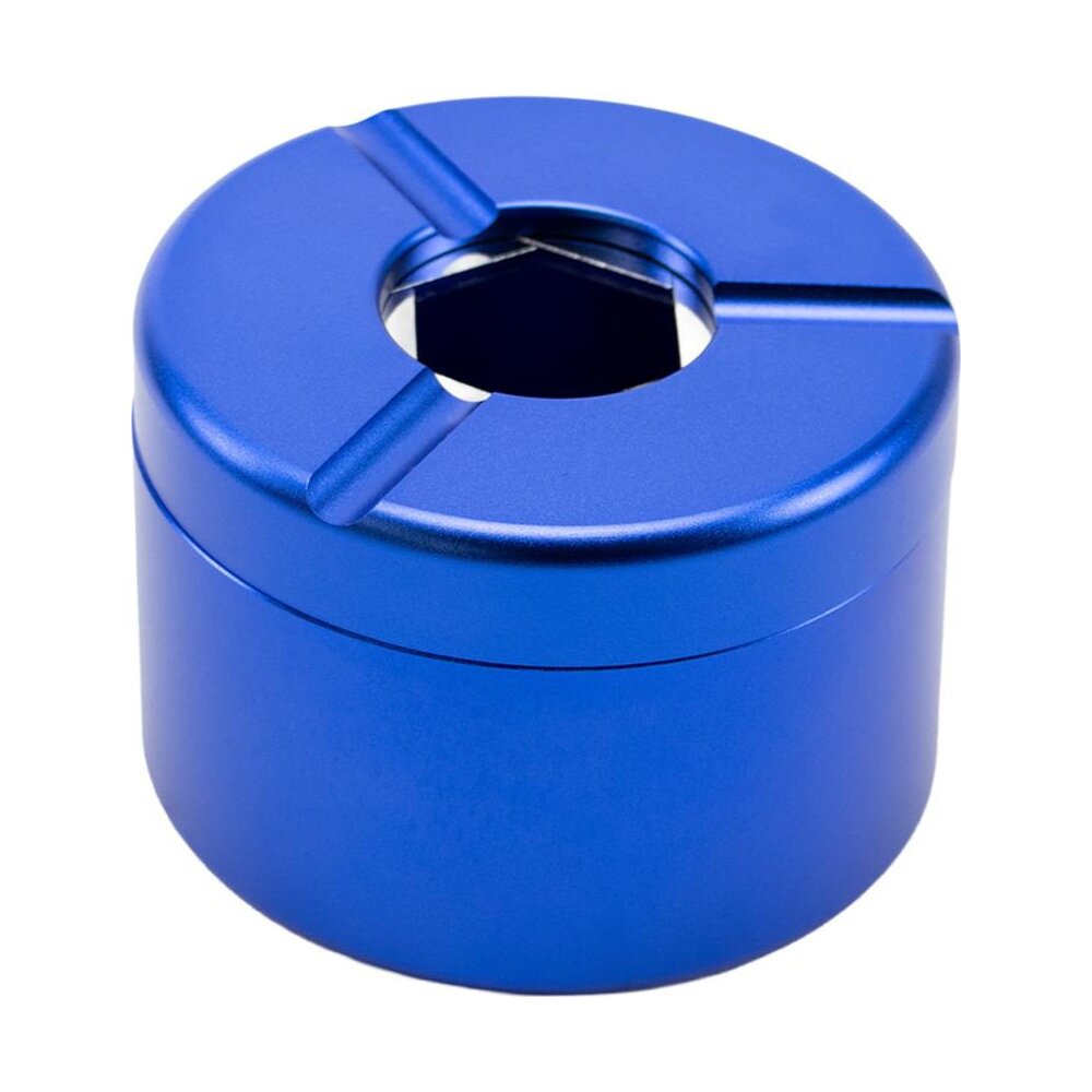 Ascher Aluminium mit Drehverschluss blau Ø 80mm, H 55mm