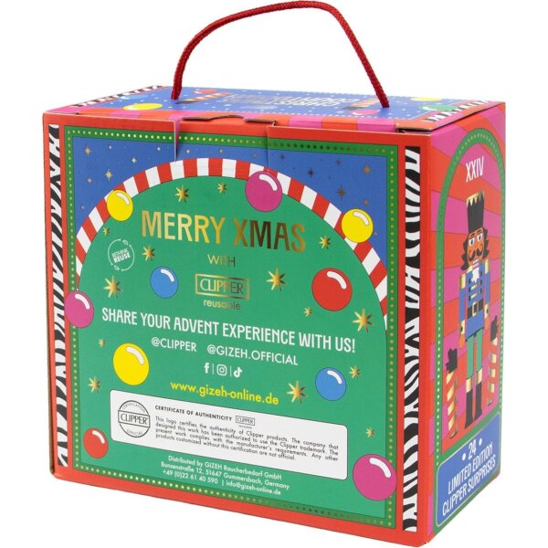 Clipper Adventskalender mit 17 Clipper Feuerzeugen