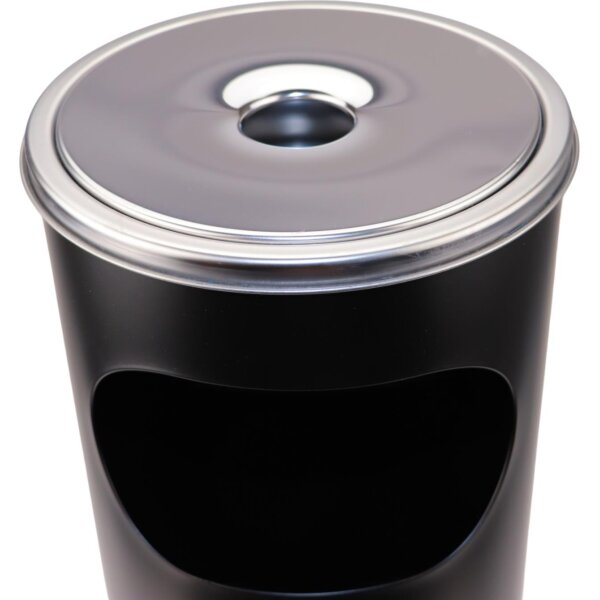 Sand-Standascher Edelstahl schwarz matt