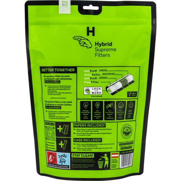 Hybrid Supreme Filters Zellstoff/Aktivkohle Ø...
