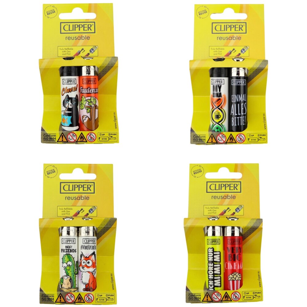 Clipper Feuerzeug 2er Set
