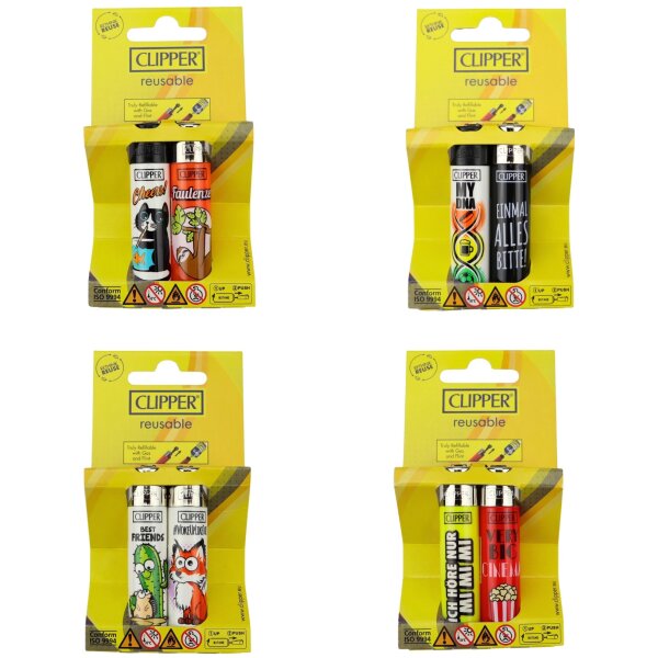 Clipper Feuerzeug 2er Set