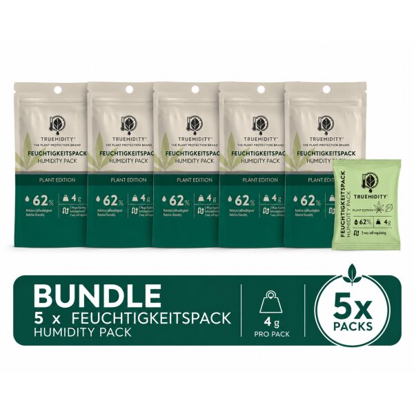 5x Truemidity Humidpack Plant Edition 4g 62%